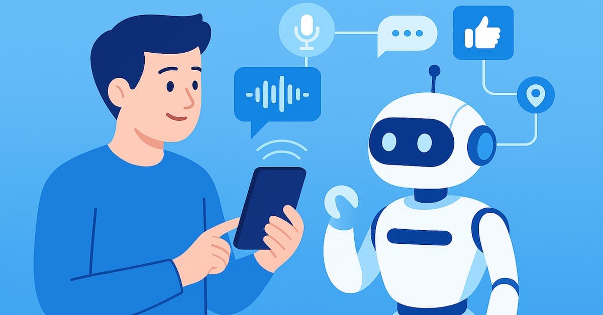 Ce este AI și cum o folosești zi de zi 3 Om folosind telefonul cu ajutorul unui asistent AI digital