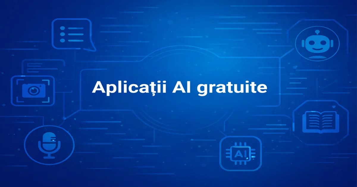 Aplicații AI gratuite pentru text, imagini, voce și productivitate