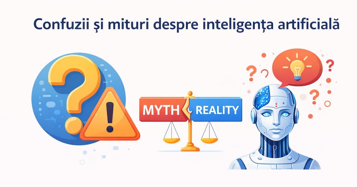 Confuzii și mituri frecvente despre inteligența artificială