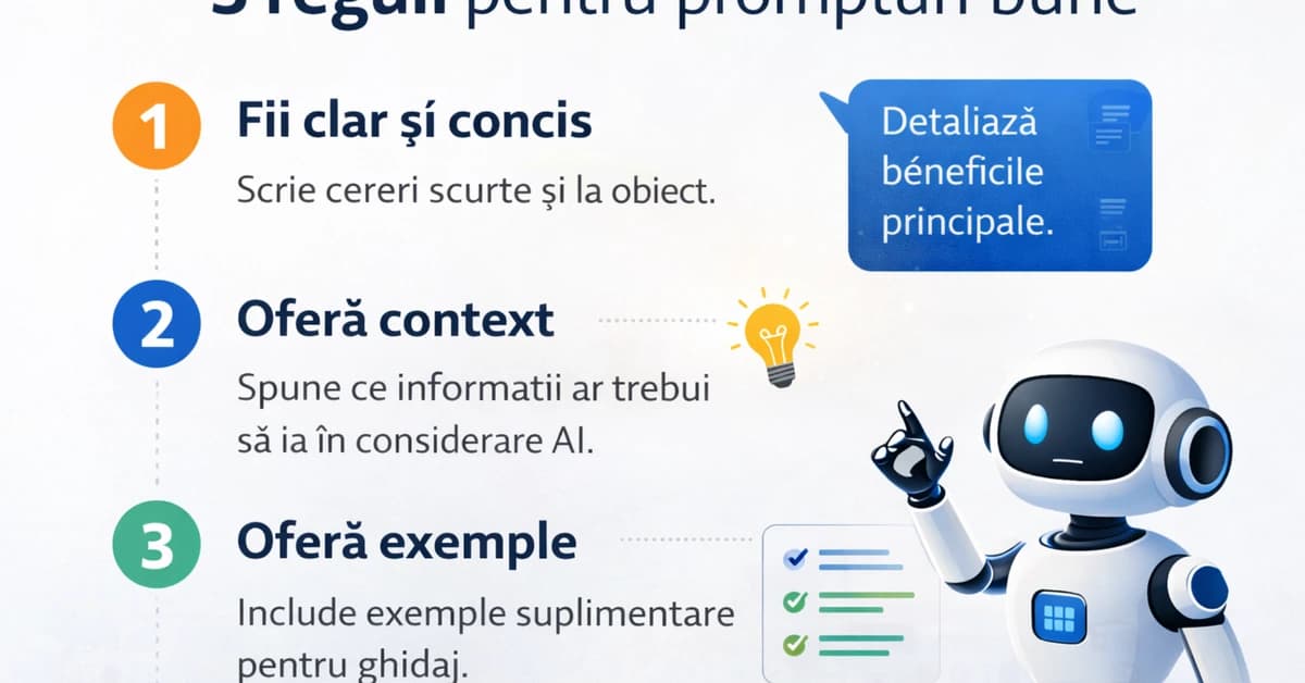 cum scrii un prompt AI corect – 3 reguli pentru prompturi bune