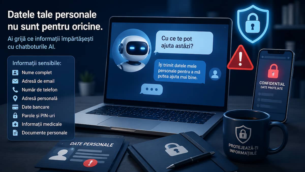 Protecția datelor personale și riscurile folosirii chatboturilor AI