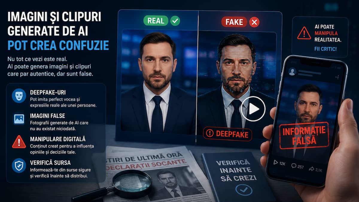 Imagini și videoclipuri generate de AI care pot crea confuzie online