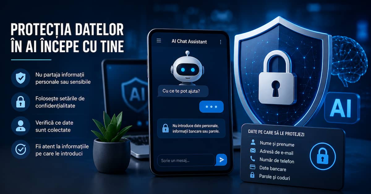 Protecția datelor în AI și folosirea chatbot-urilor în siguranță