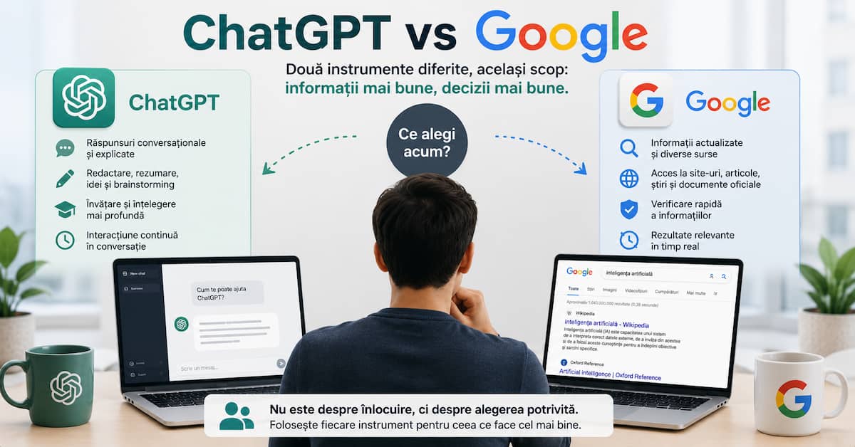 chatgpt poate înlocui google comparație între cele două instrumente