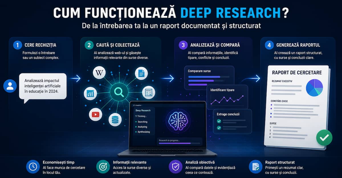 cum funcționează Deep Research