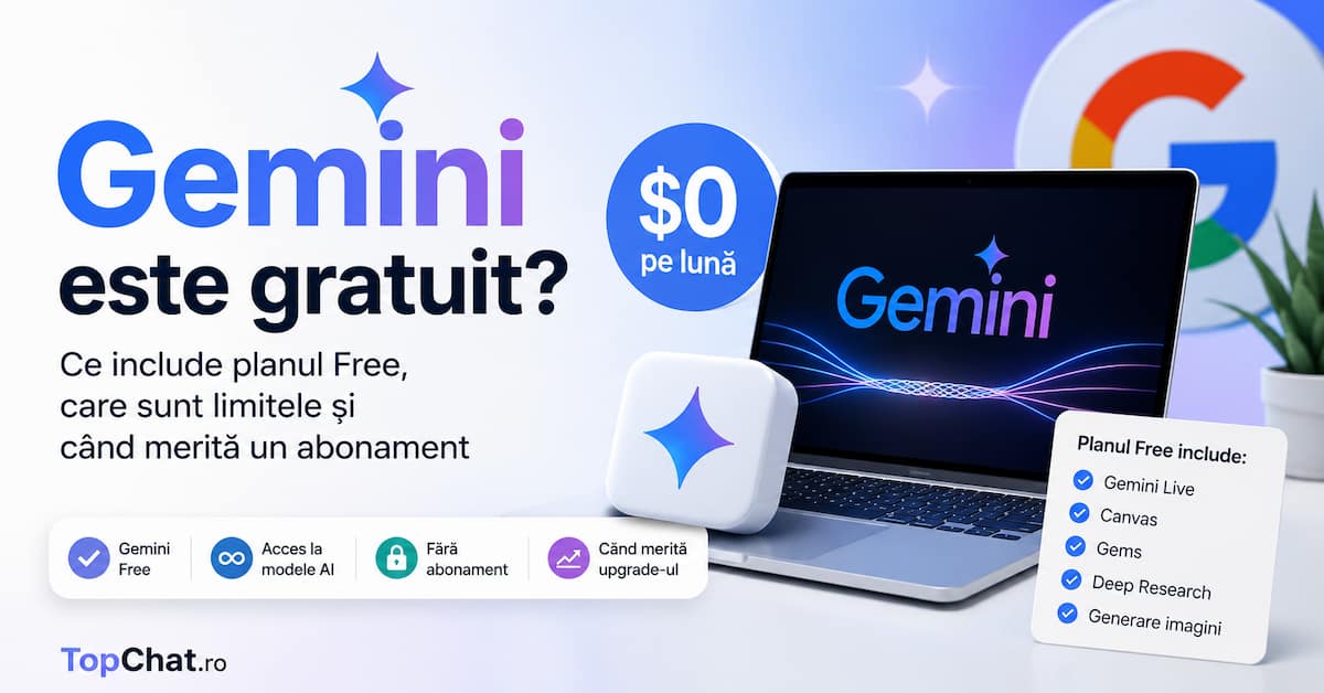 Gemini este gratuit și planul Free
