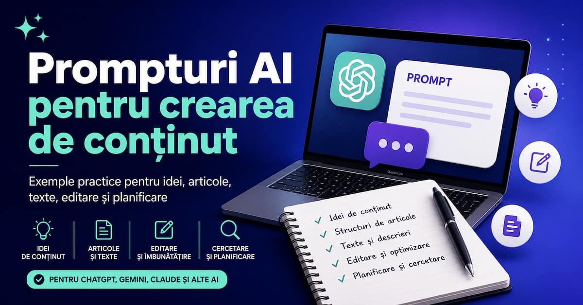 Prompturi AI pentru Crearea de Conținut