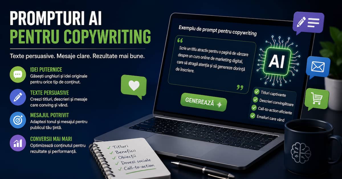 prompturi pentru copywriting cu AI