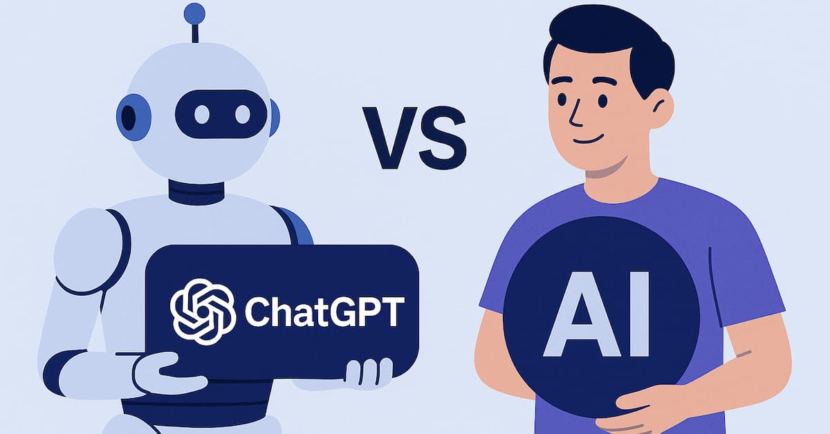 GPT 5 update: ce aduce nou GPT-5.2 în 2025 3 Robot și persoană cu simboluri AI care ilustrează comparația dintre GPT-5.2 și alte modele